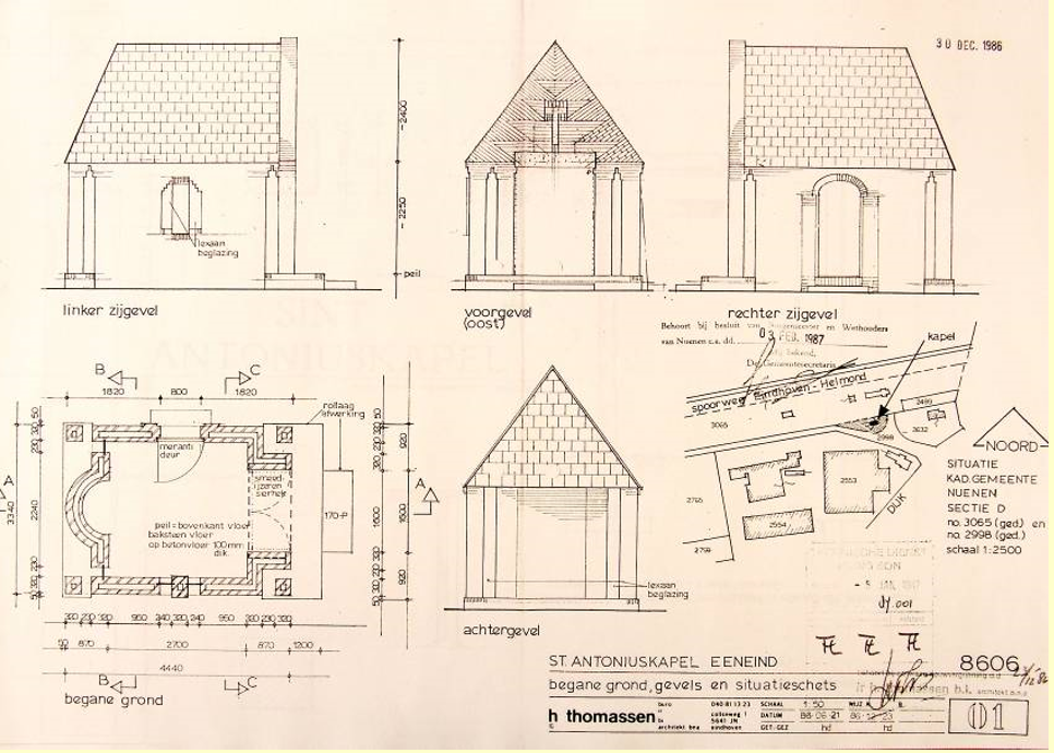 1986 12 30 Tekening Nieuwe Kapel